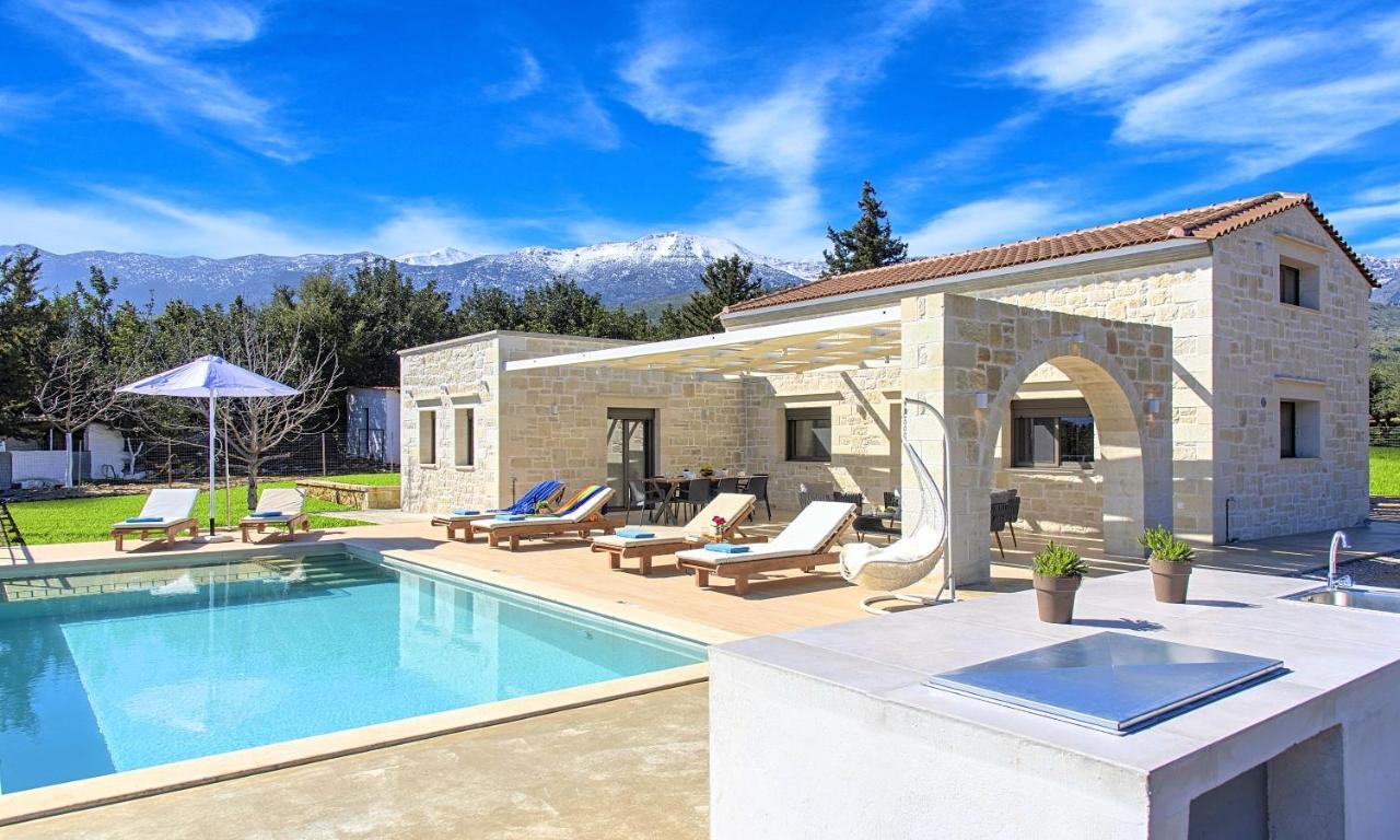 Orientem Villa Heated Pool Georgioupoli Bagian luar foto